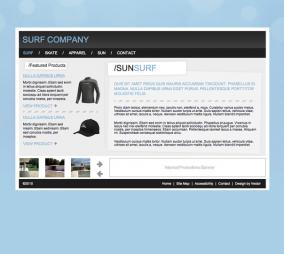 surf company website template