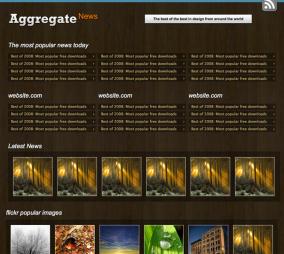 agreggate news website template